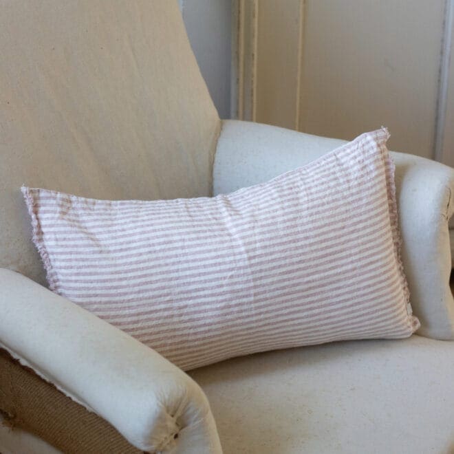 Esmee Pink Stripe Cushion 50×30