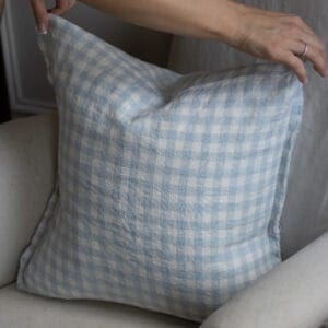 Esmee Blue Gingham Cushion