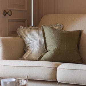 esmee olive linen cushion