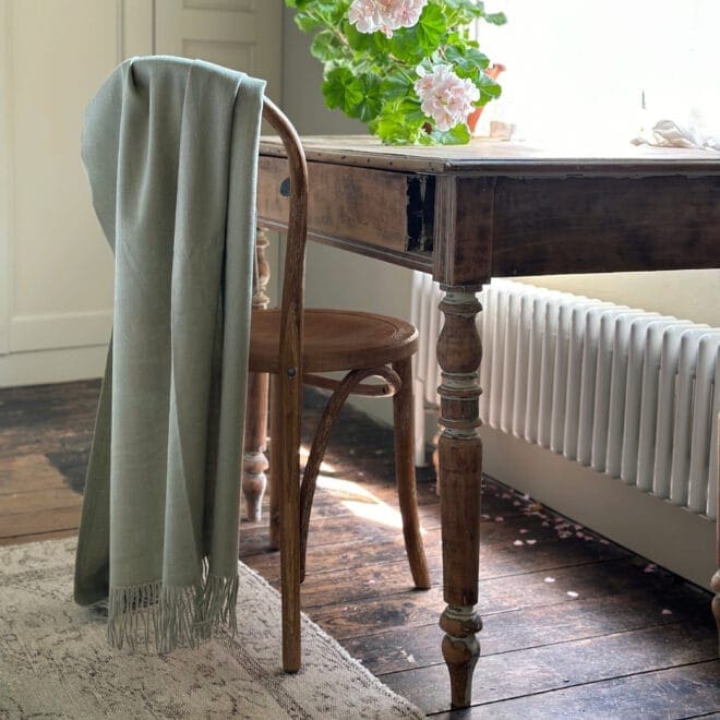 Della Sage Green Decorative Throw