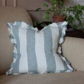 Hallie Teal Wide Stripe Cushion