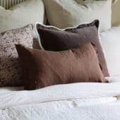 Esmee Dark Brown Linen Cushion 50x30