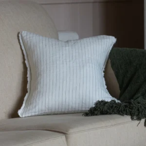 esmee olive pinstripe cushion