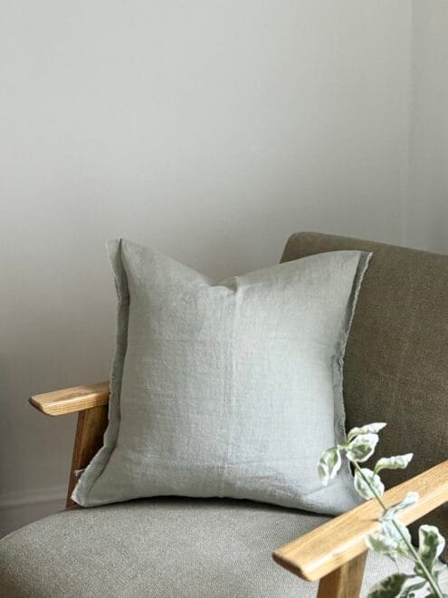 Esmee Sage Linen Cushion