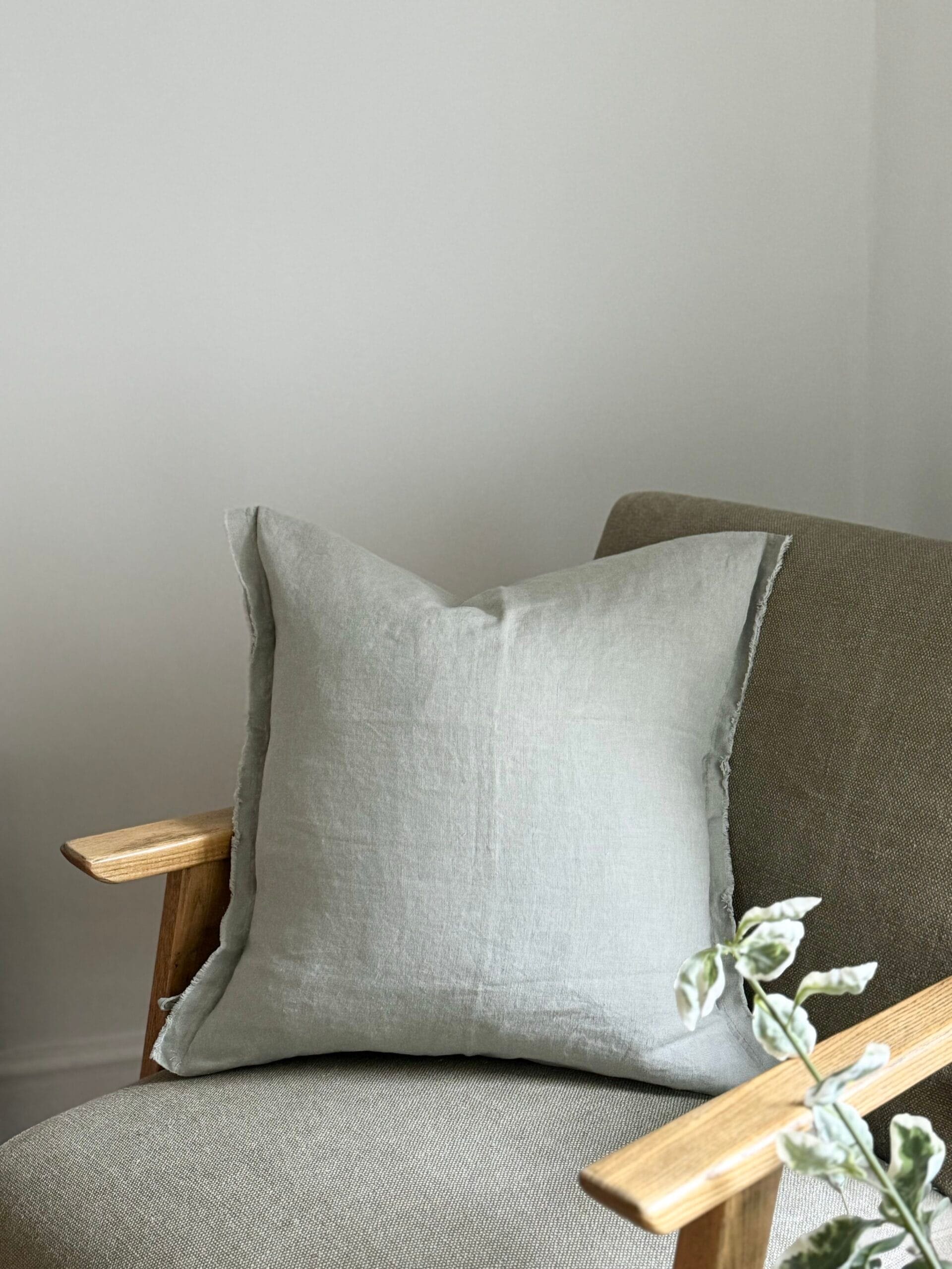 Esmee Sage Linen Cushion
