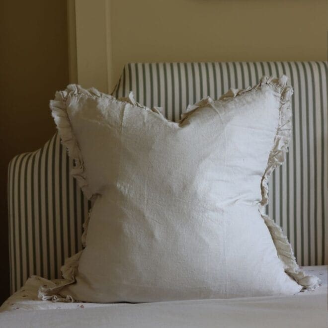 Hallie Cream Ruffle Cushion 65×65