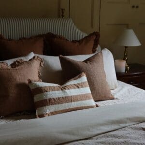 esmee rust wide stripe cushion