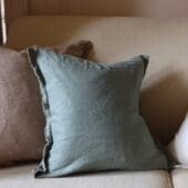 Esmee Khaki Green Linen Cushion