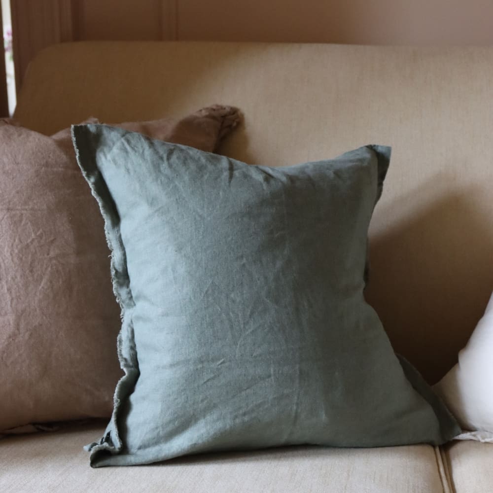 Esmee Khaki Green Linen Cushion