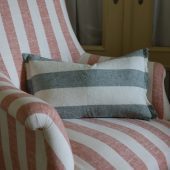 Esmee Teal Wide Stripe Cushion 50x30