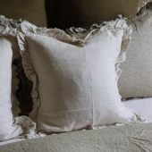 Hallie Cream Ruffle Cushion