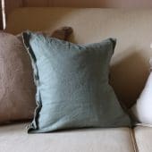 Esmee Khaki Green Linen Cushion