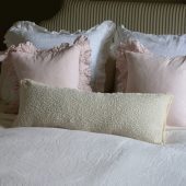 Sofia Cream Boucle Bolster Cushion 80x30