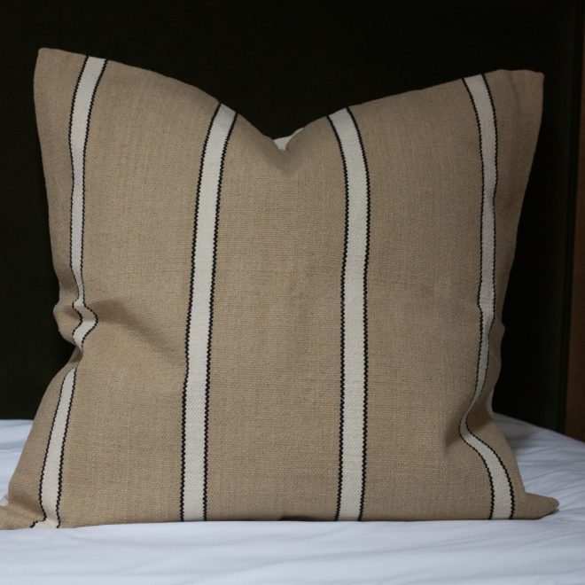 India Beige, Black & Cream Cushion 65×65