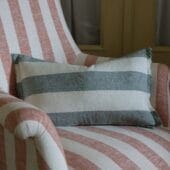 Esmee Teal Wide Stripe Cushion 50x30