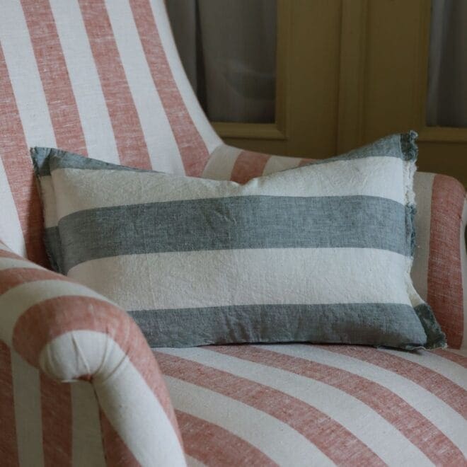 Esmee Teal Wide Stripe Cushion 50×30