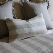 Esmee Natural Wide Stripe Cushion 50x30