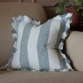 Hallie Teal Wide Stripe Cushion