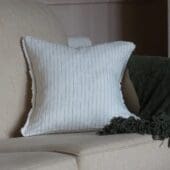 esmee olive pinstripe cushion