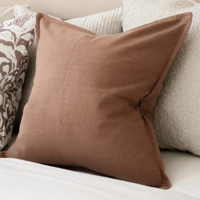 Layla Terracotta Linen Cushion