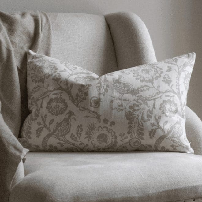 Aria Brown Print Cushion 50×30