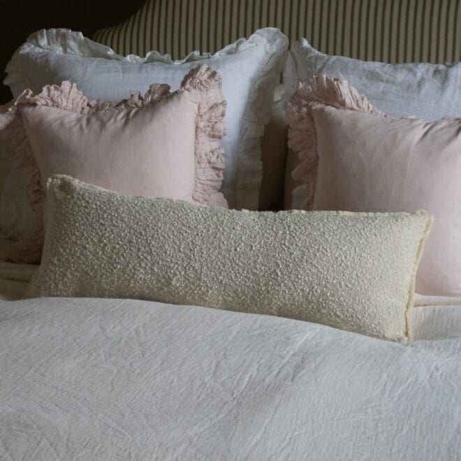 Sofia Cream Boucle Bolster Cushion 80×30