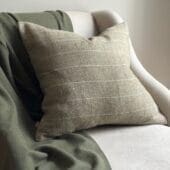 Betty Olive Green Tweed Cushion