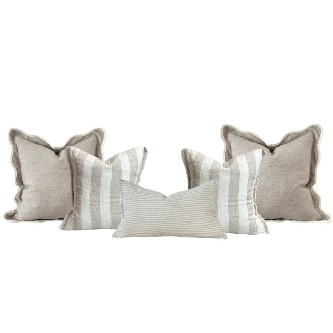 The Large Beige Scalloped Cushion Combination
