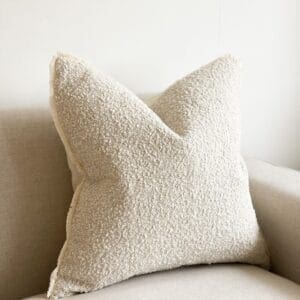 sofia cream boucle cushion