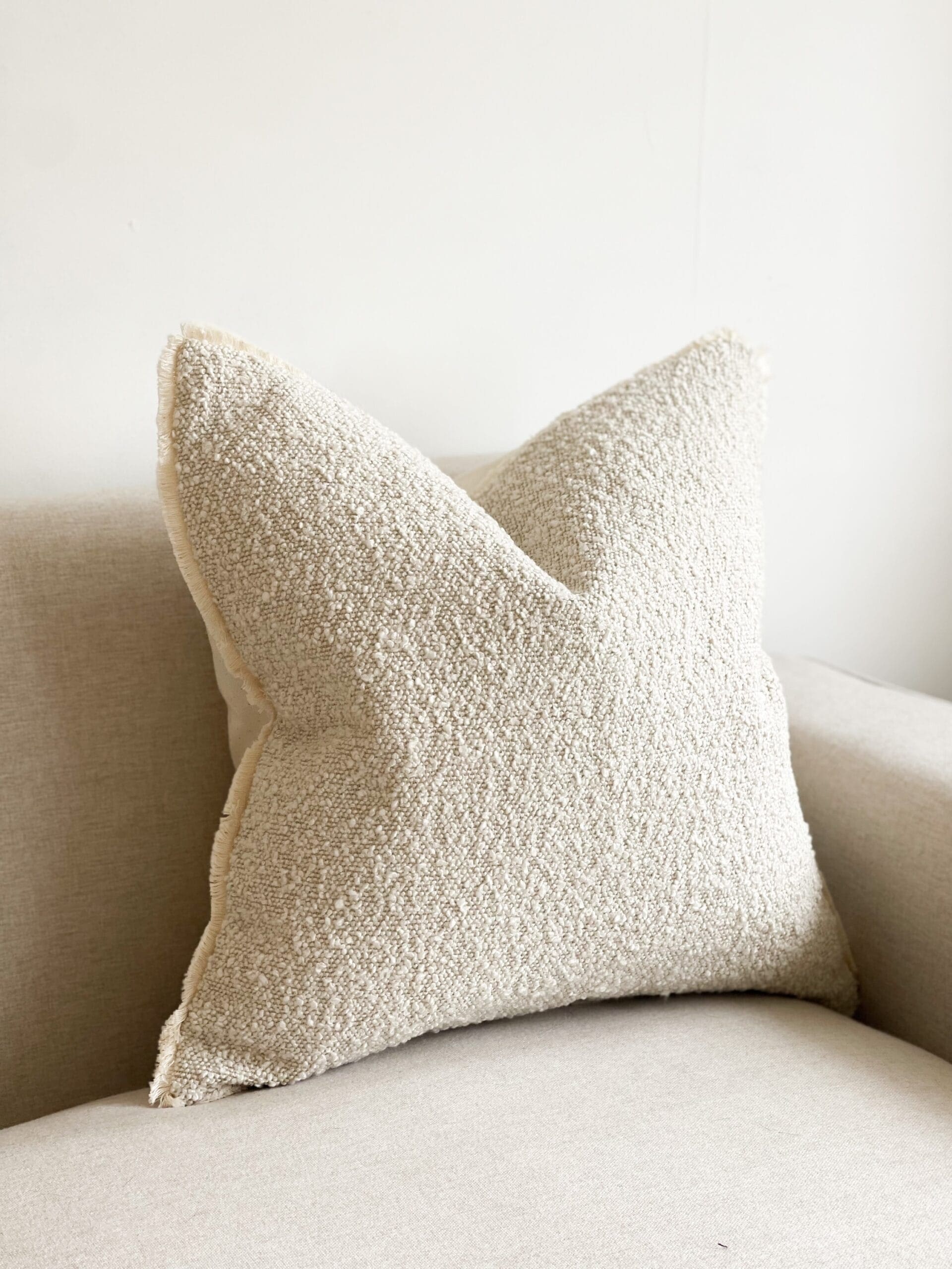 Sofia Cream Boucle Cushion 65x65