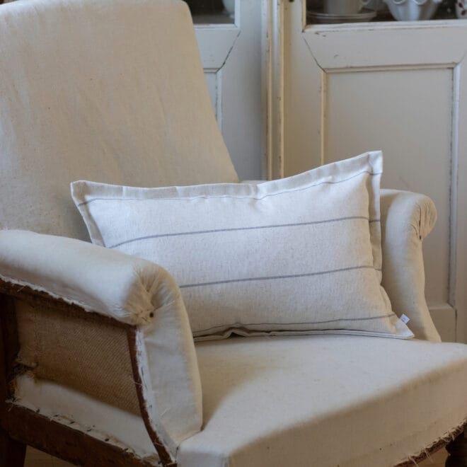 Freya Cream & Grey Cushion With Flanged Edge 50×30