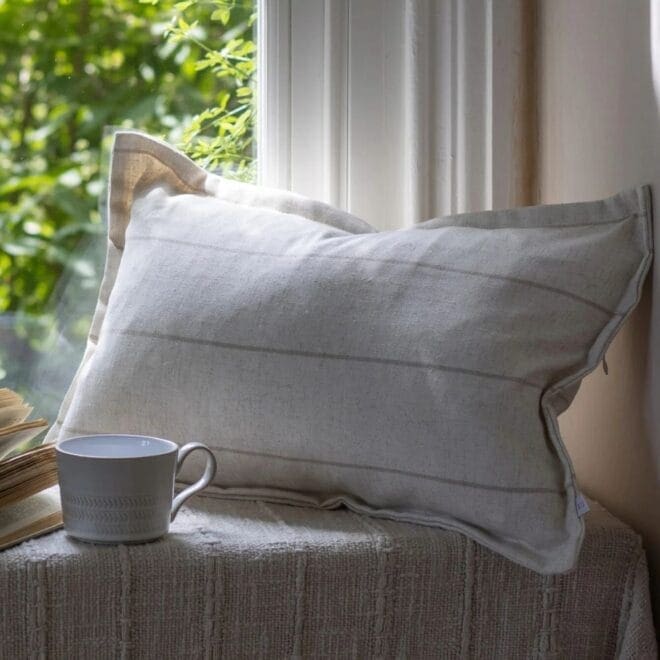 Freya Cream & Beige Cushion With Flanged Edge 50×30