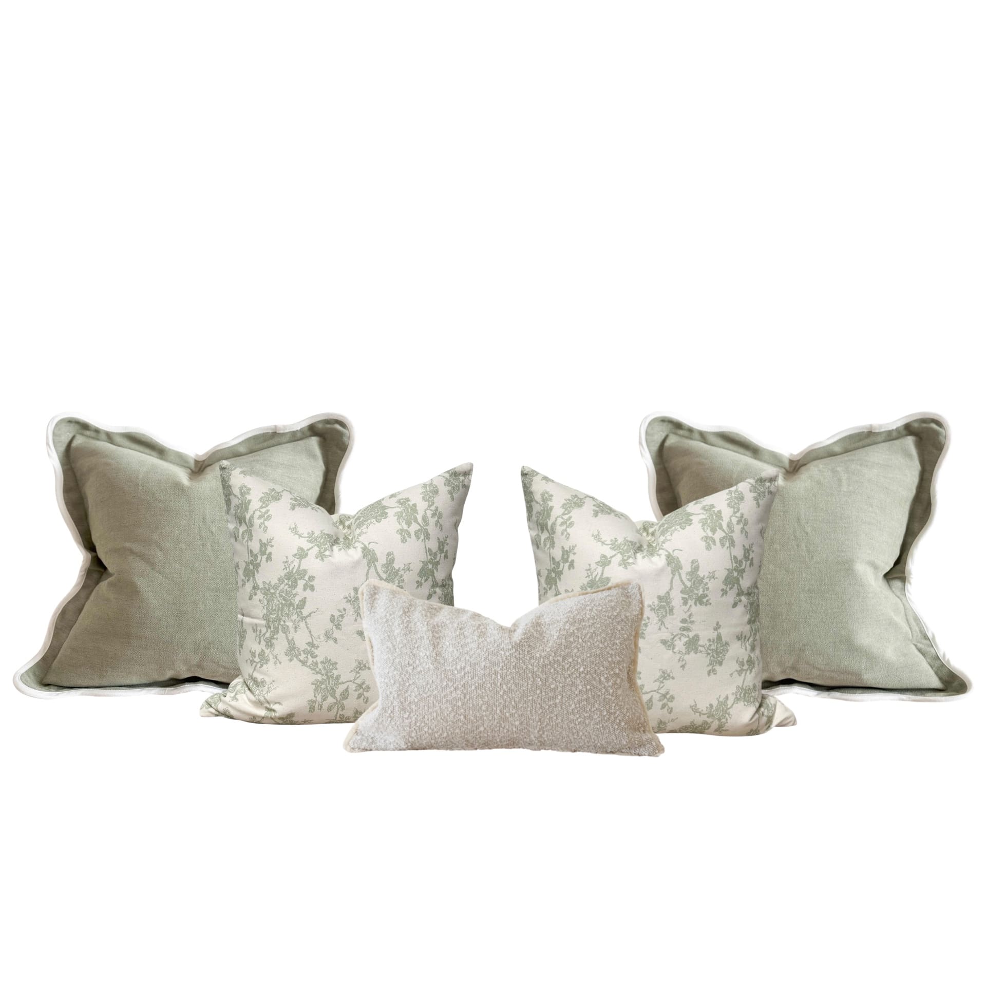 Chloe sage green cushion combination