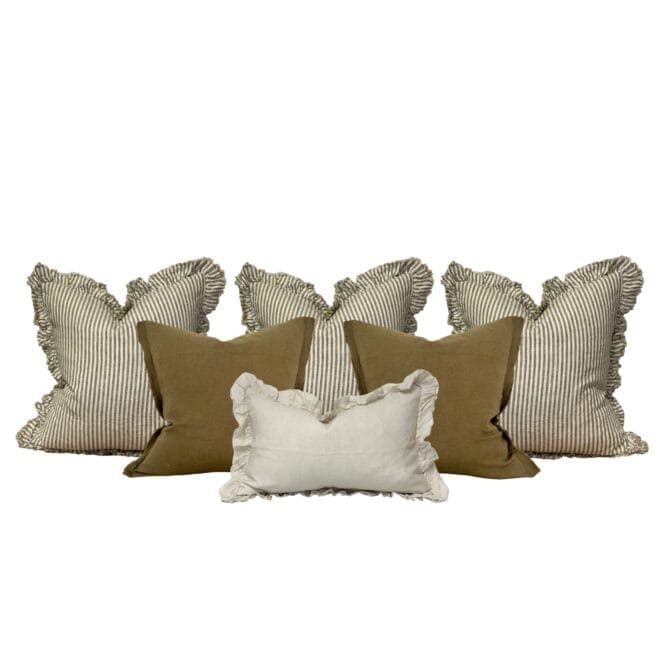 The Large Dark Olive Cushion Combination