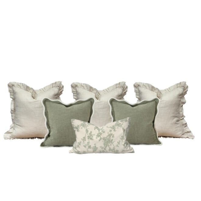 The Large Chloe Sage Cushion Combination