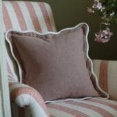 Chloe Dusty Pink Scalloped Edge Cushion