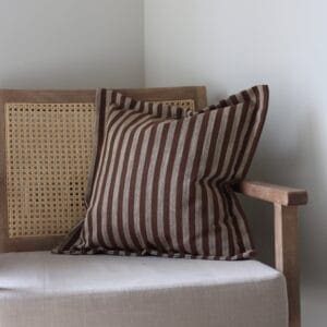 vienna brown stripe flanged edge cushion