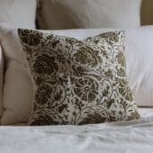 Ivy Olive Floral Print Cushion