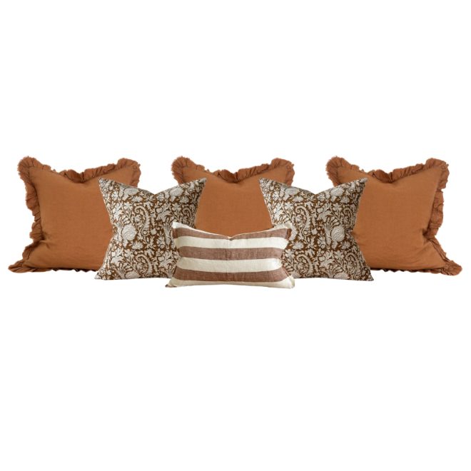 The Ivy Rust Cushion Combination