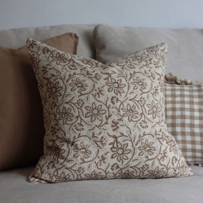 Ivy Brown Print Cushion