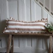 Hallie Rust Wide Stripe Bolster Cushion