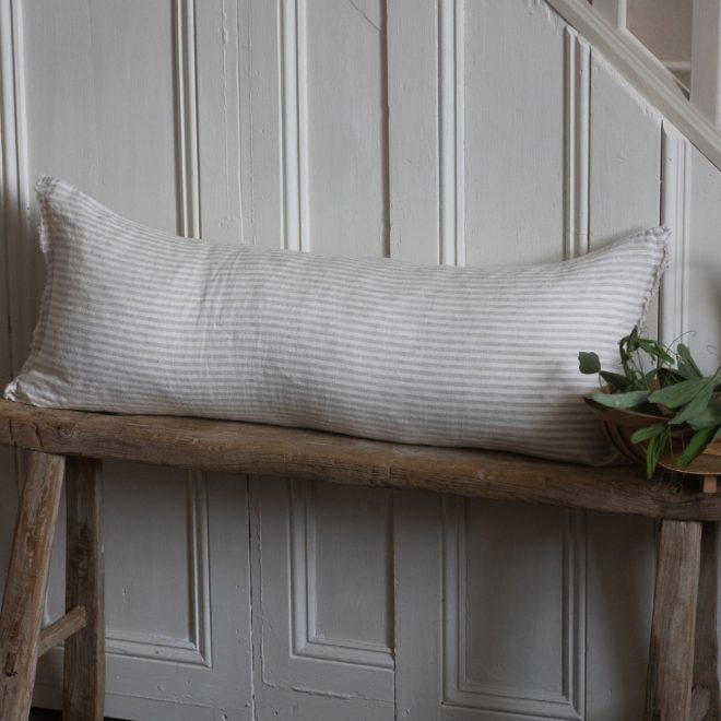 Esmee Natural Stripe Bolster Cushion
