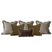 The Large Olive and Brown Cushion Combination