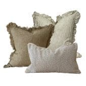 the washed olive cushion combination