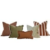 The Rust and Olive Cushion Combination