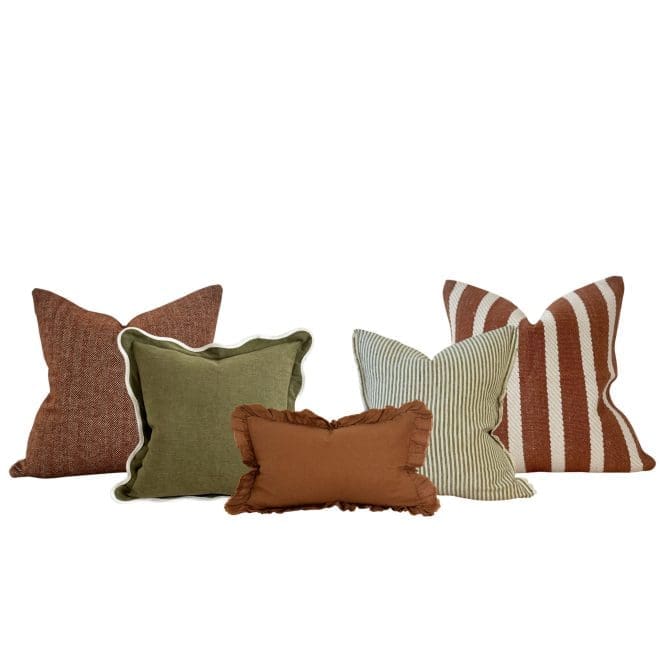 The Rust and Olive Cushion Combination