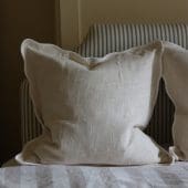 Chloe Cream Scalloped Edge Cushion 65x65