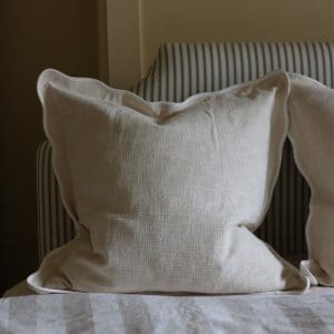 Chloe Cream Scalloped Edge Cushion 65x65