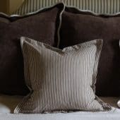 Darcy Dark Brown Flanged Edge Cushion
