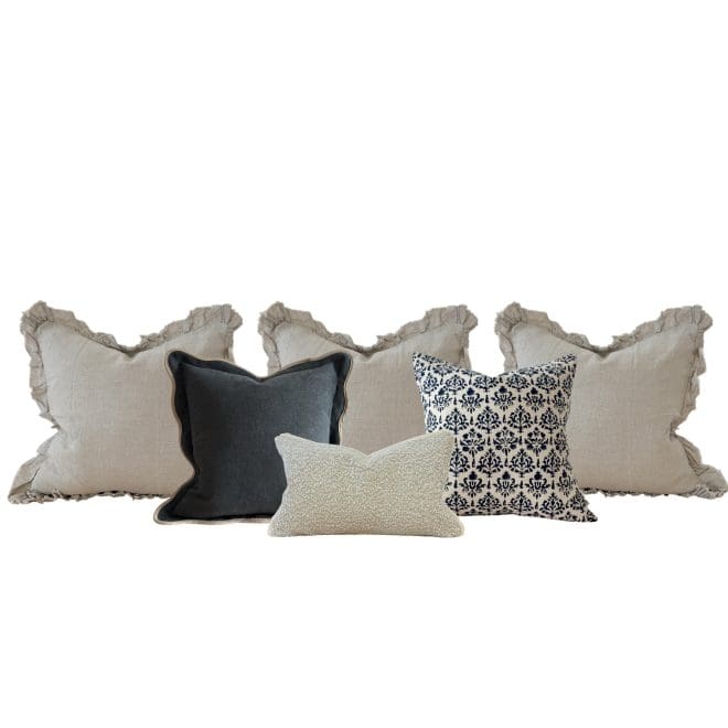 The Large Classic Navy Cushion Combination